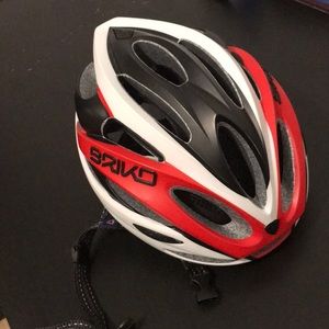 Helmet Red white and black